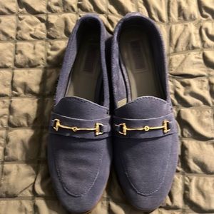 Gently worn Top Shop blue suede loafers